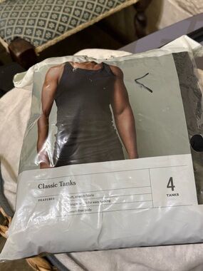Goodfellow & Co Black Classic Tanks 4-Pack